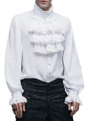 White Ruffle Shirt - Mens Halloween Costumes